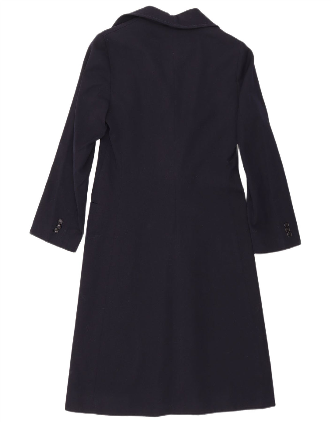 Soprabito aperto da donna vintage UK 8 piccolo blu navy