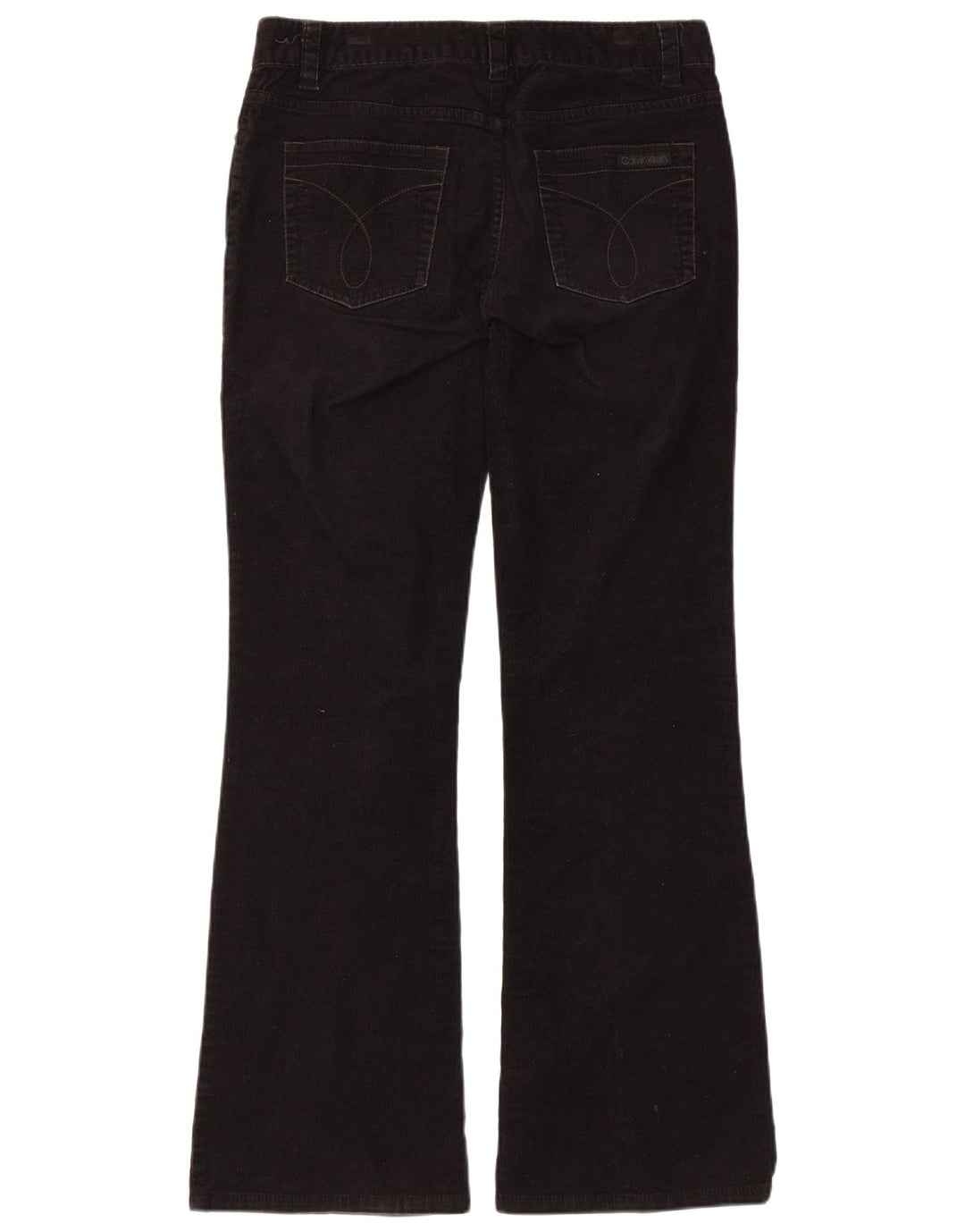 Pantaloni da donna in velluto a coste Bootcut Calvin Klein US 8 Medium W32 L31 Neri