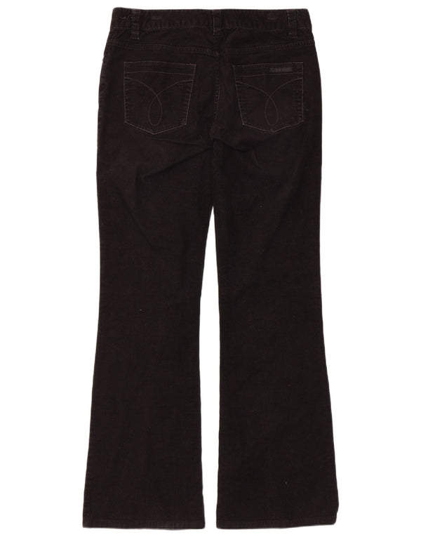 Pantaloni da donna in velluto a coste Bootcut Calvin Klein US 8 Medium W32 L31 Neri