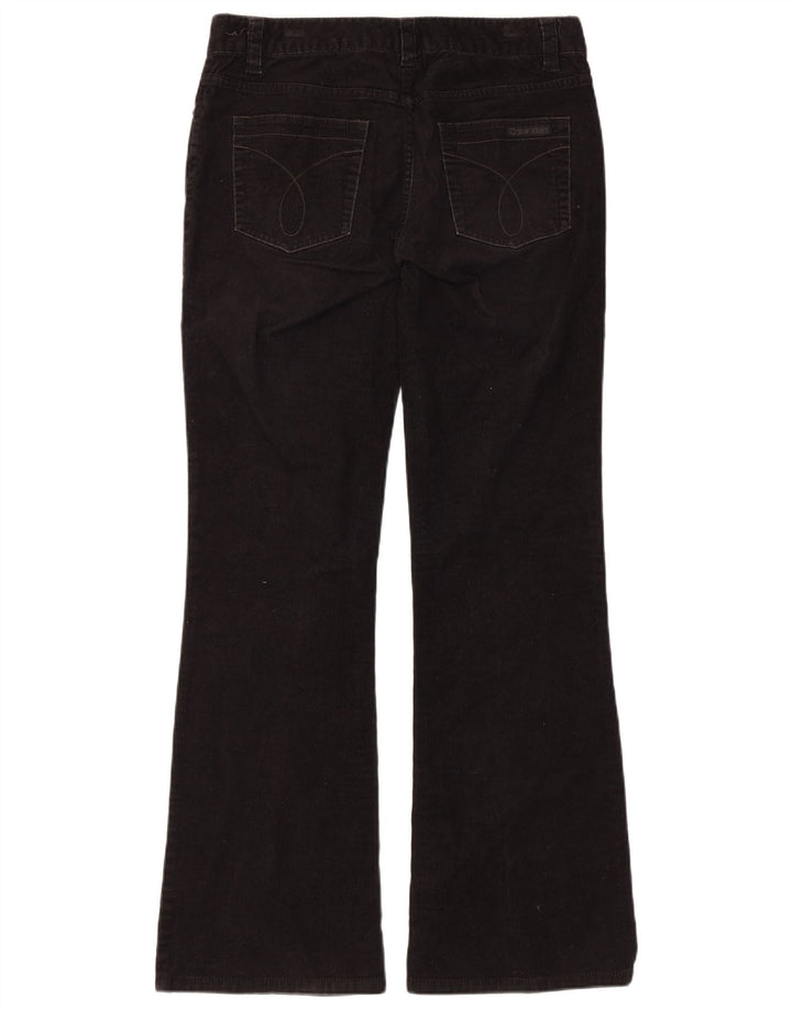 Pantaloni da donna in velluto a coste Bootcut Calvin Klein US 8 Medium W32 L31 Neri