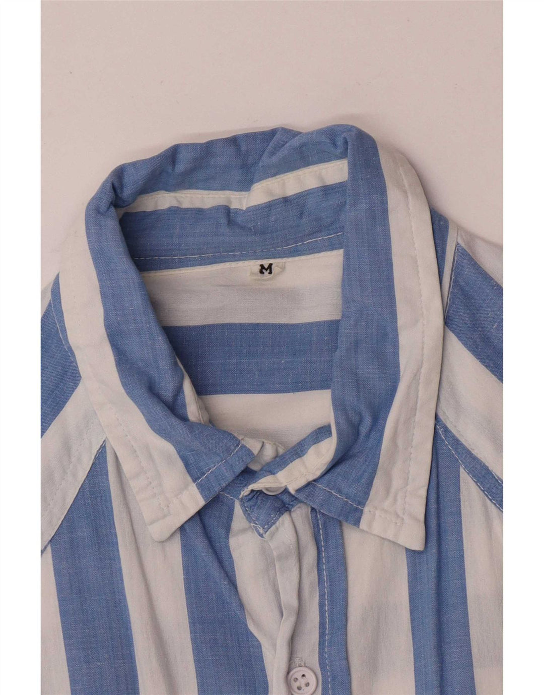 Camicia vintage da uomo a righe blu medio