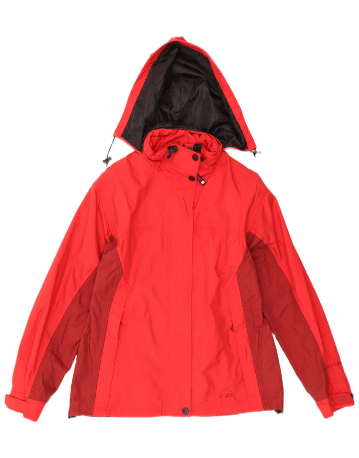 Giacca antipioggia con cappuccio da donna McKinley EU 40 Medium Red Colourblock in poliammide