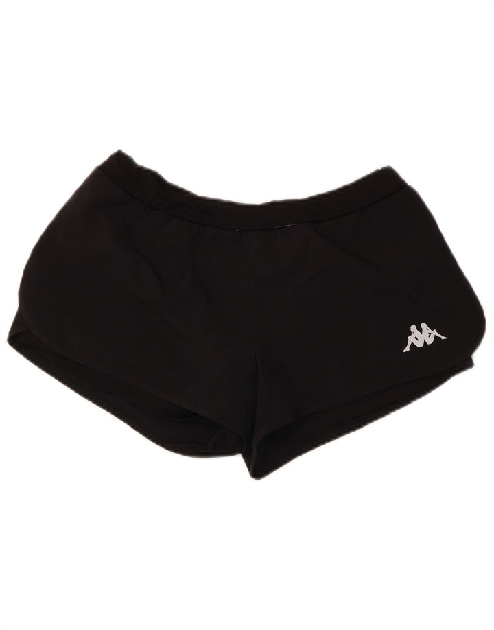 Pantaloncini sportivi Kappa da donna UK 14 grandi neri