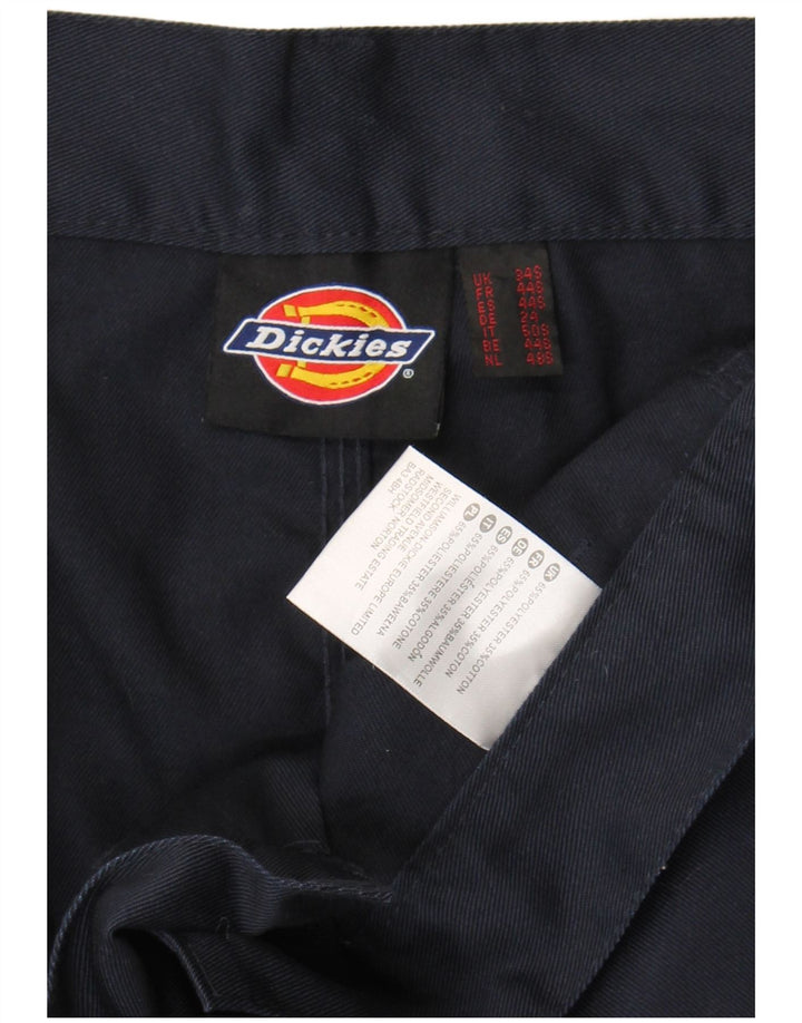 Pantaloni cargo dritti da uomo Dickies W34 L29 poliestere blu navy