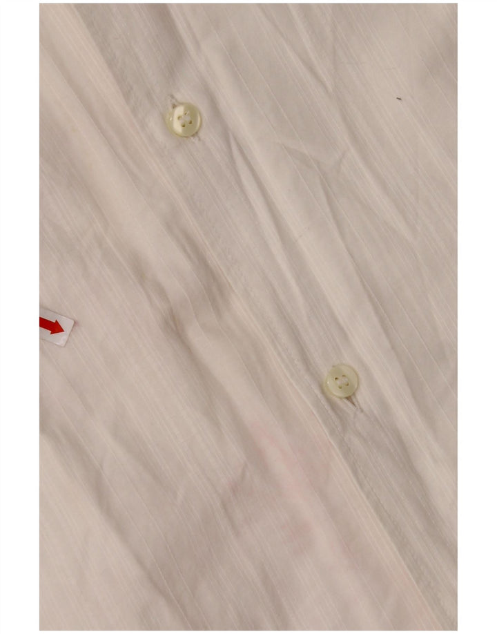 ARMANI JEANS Camicia da uomo in cotone bianco sporco medio