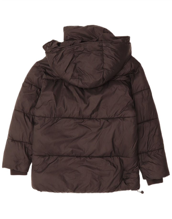 Giacca imbottita oversize con cappuccio ZARA da donna UK 6 XS poliestere nero
