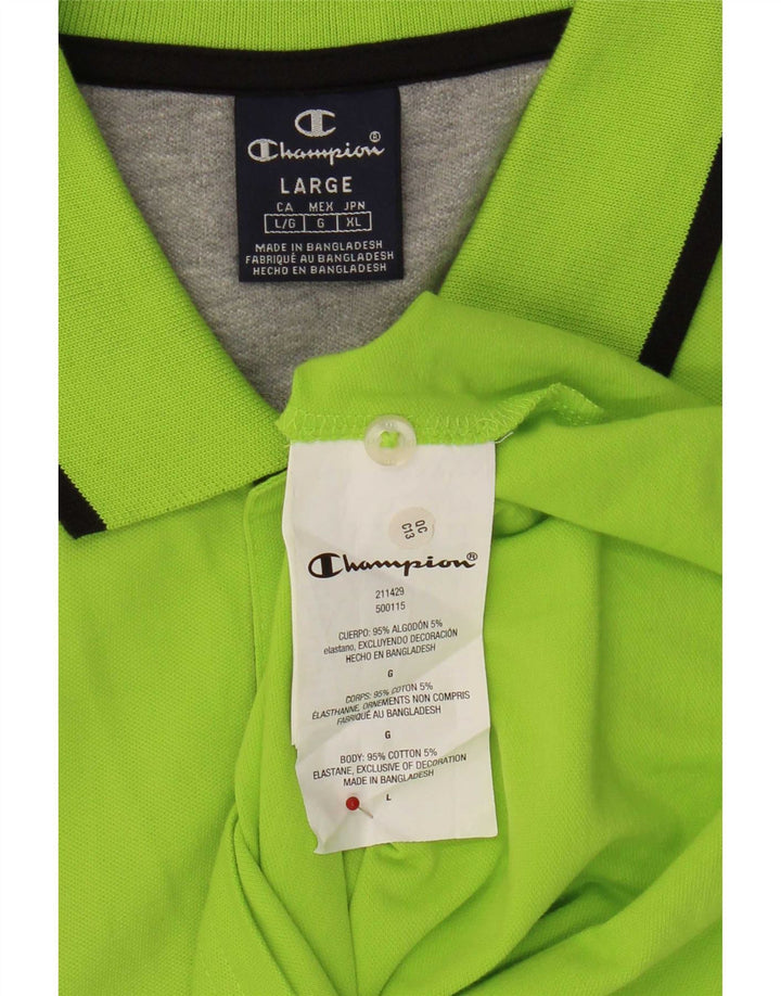 Polo da uomo Champion grande in cotone verde