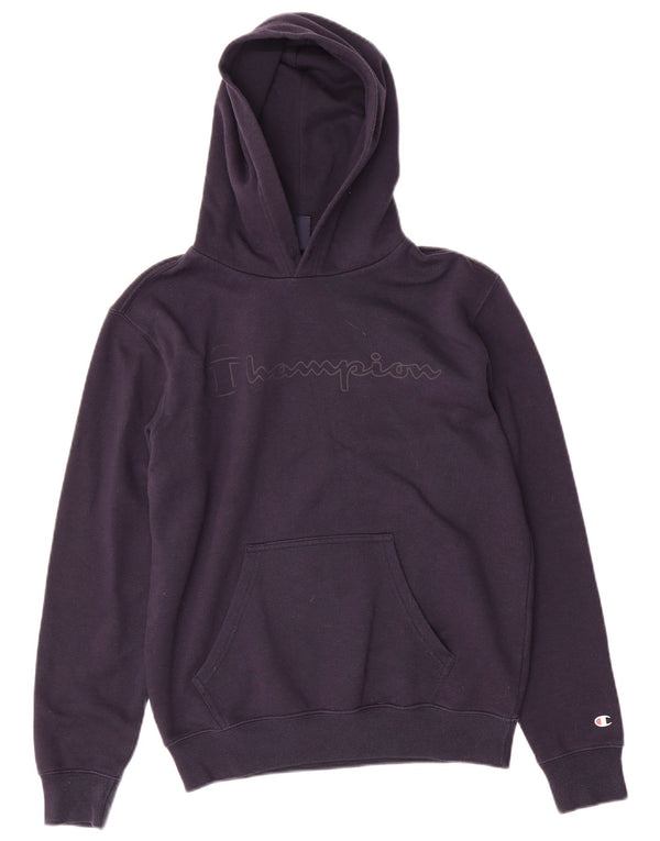 Felpa con cappuccio grafica da uomo Champion Small blu navy