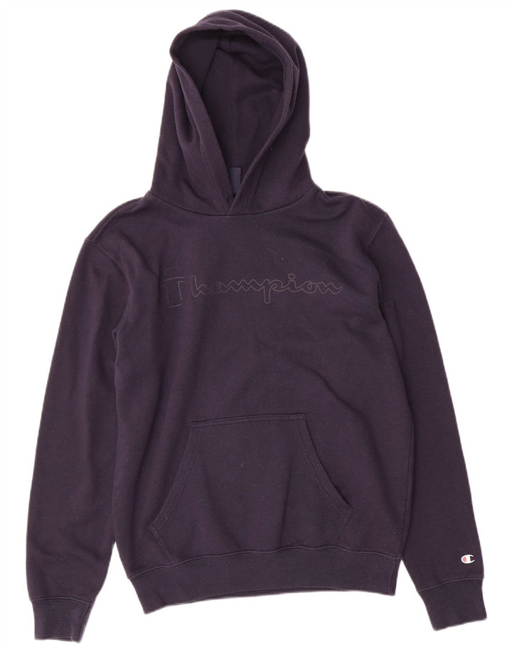 Felpa con cappuccio grafica da uomo Champion Small blu navy