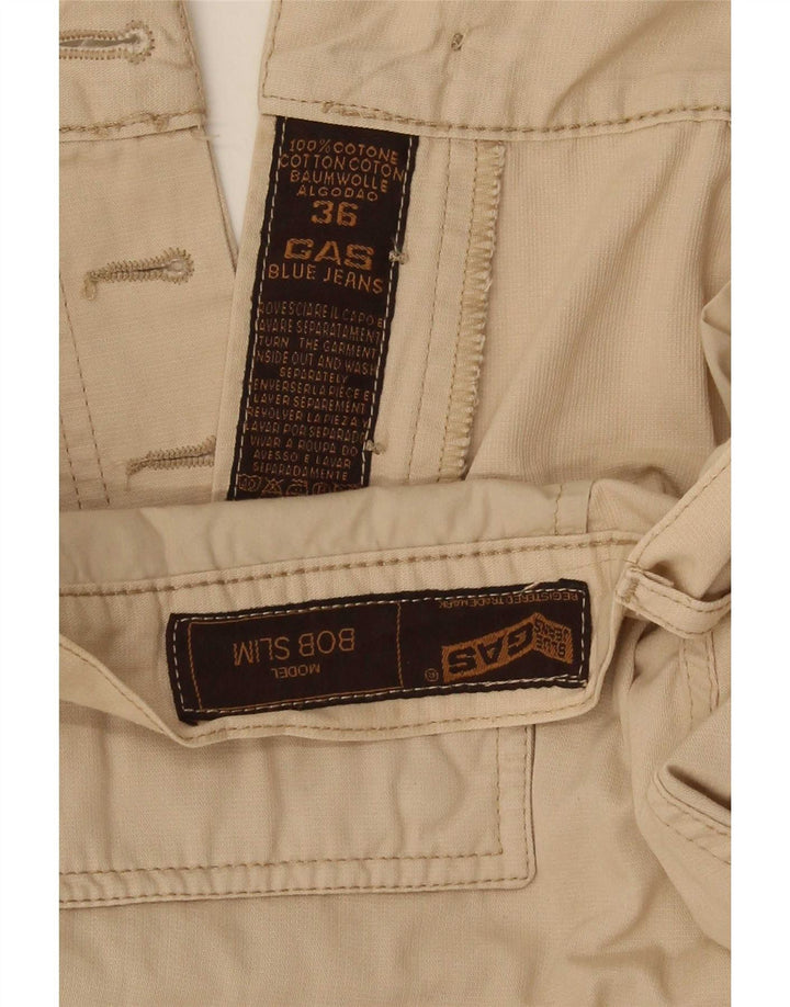 Pantaloni cargo slim da uomo Gas W36 L32 in cotone beige