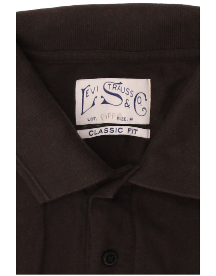 LEVI'S Mens Classic Fit Polo Shirt Medium Black