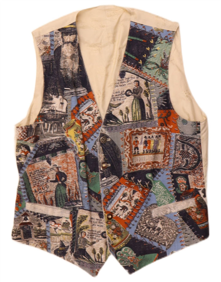 Gilet grafico da uomo Julius Lang IT 54 XL Viscosa patchwork beige