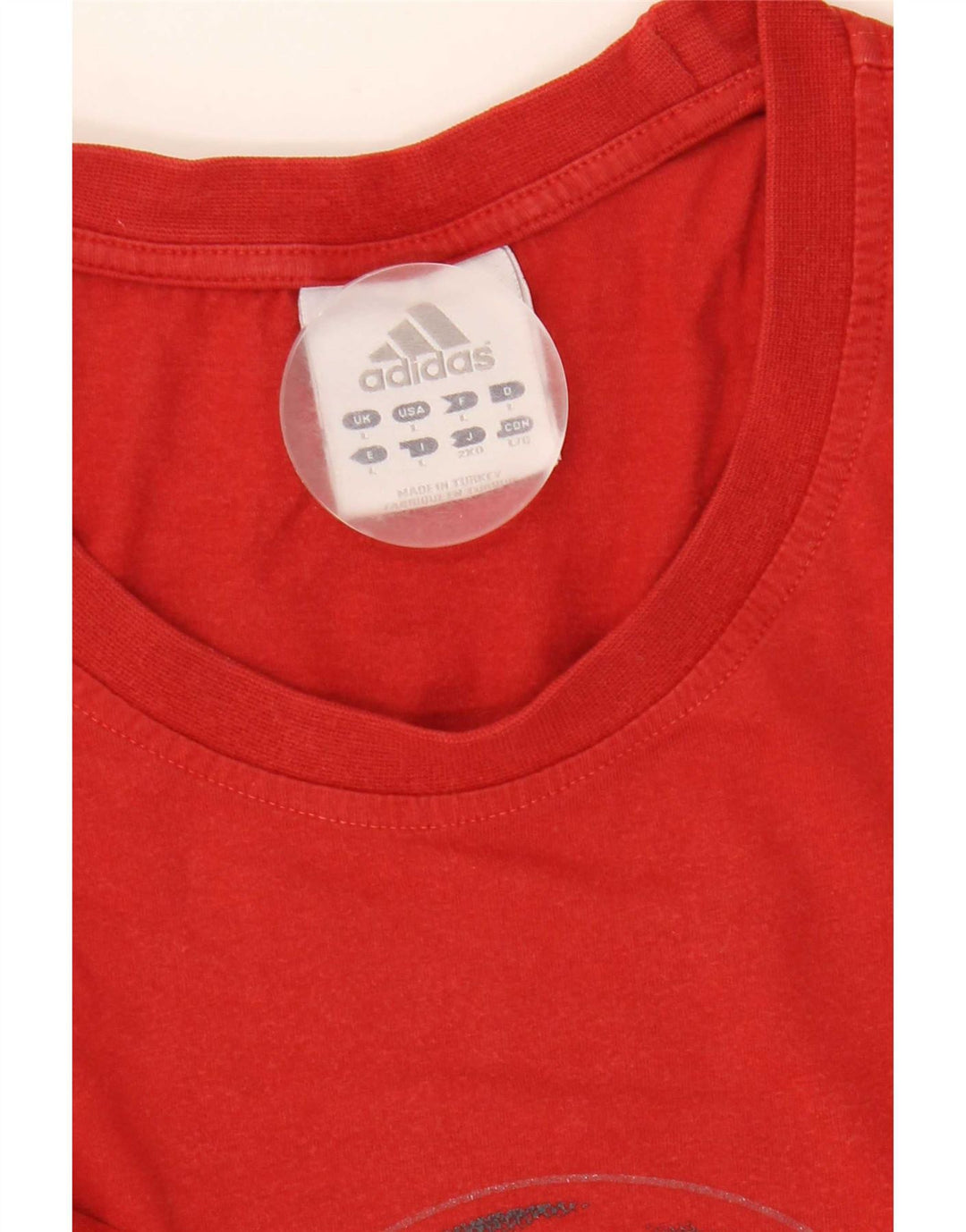 T-shirt grafica da uomo Adidas grande rossa