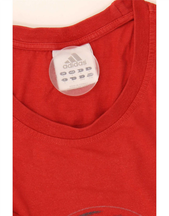 T-shirt grafica da uomo Adidas grande rossa