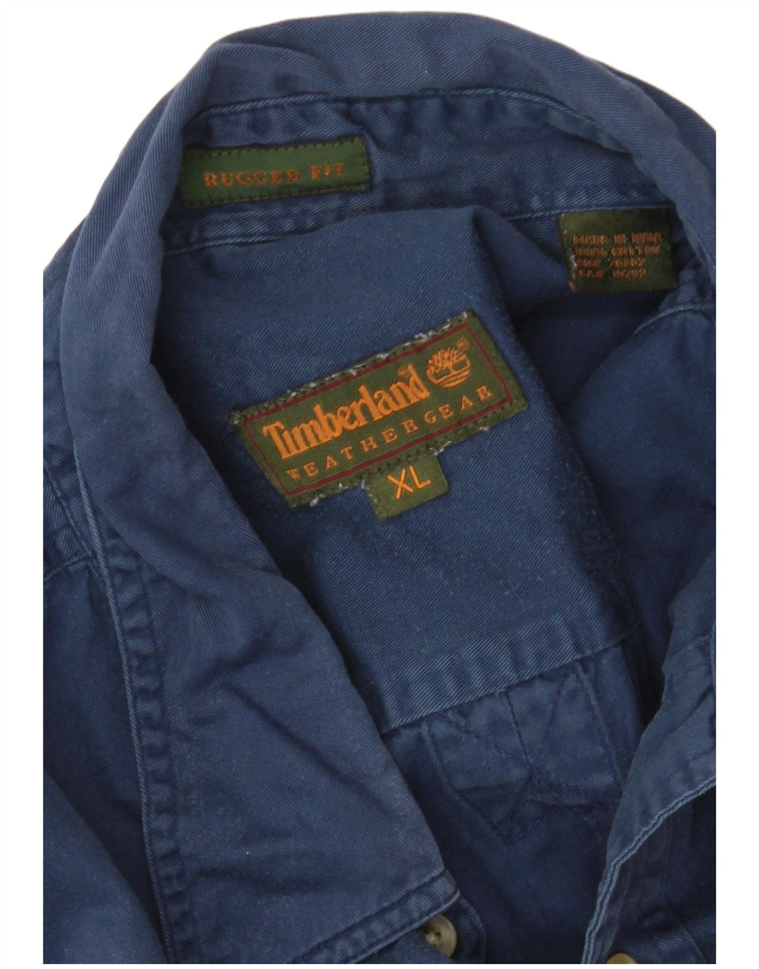 Camicia Timberland da uomo con vestibilità robusta XL in cotone blu navy