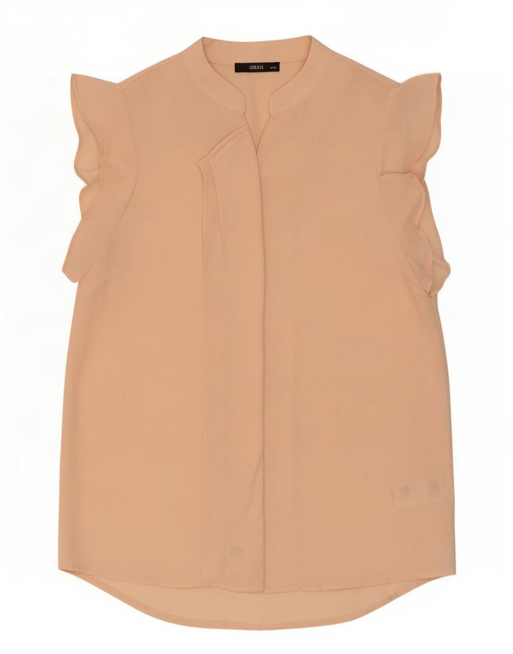 Camicetta da donna a maniche corte Oasis UK 10 piccola poliestere rosa