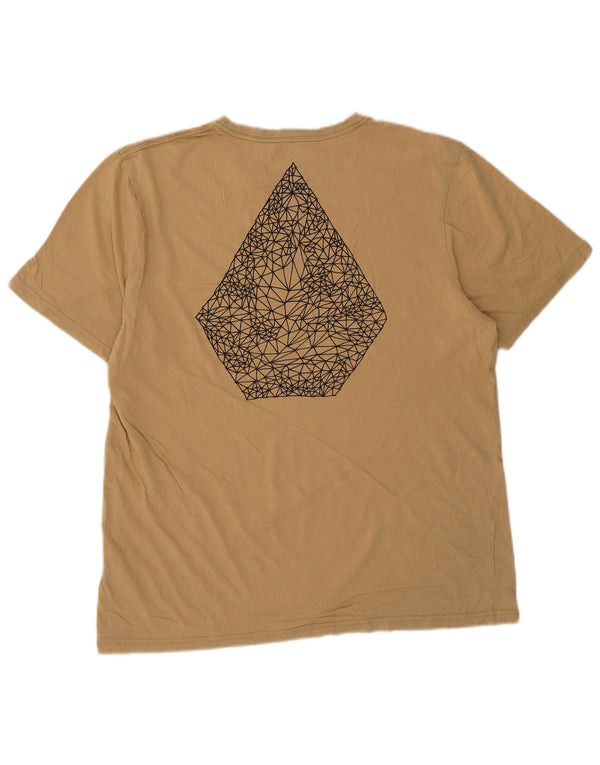 T-shirt grafica da uomo Volcom Modern Fit, taglia grande, in cotone beige