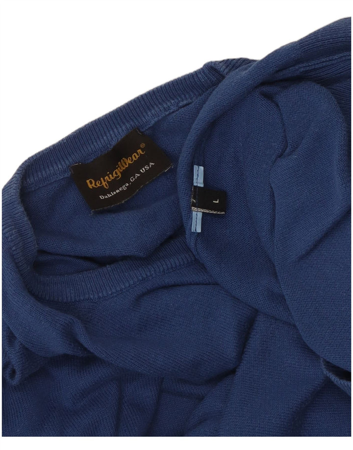 Refrigiwear Maglione girocollo da uomo girocollo grande blu