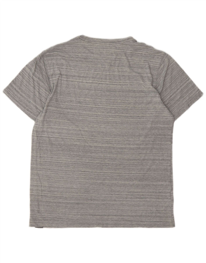 T-shirt da uomo EDDIE BAUER Top in cotone gessato grigio medio