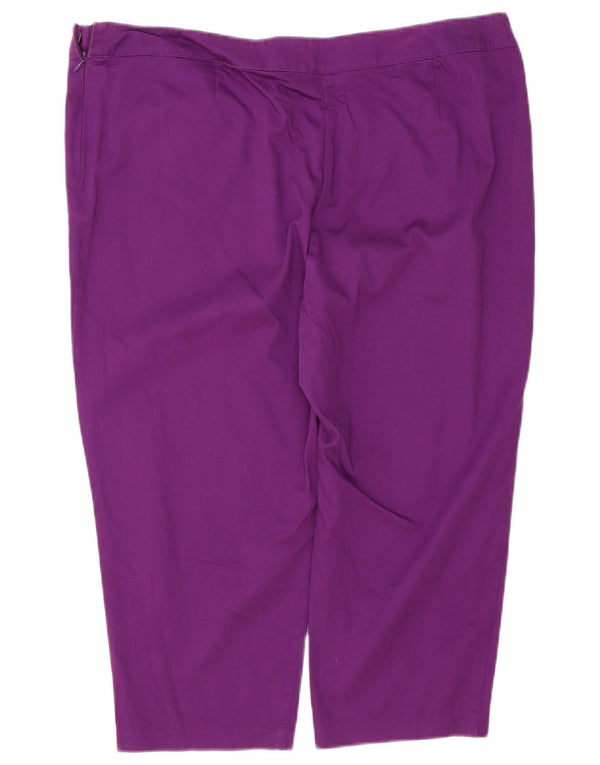 Bermuda da donna Marks & Spencer UK 20 2XL W40 cotone viola