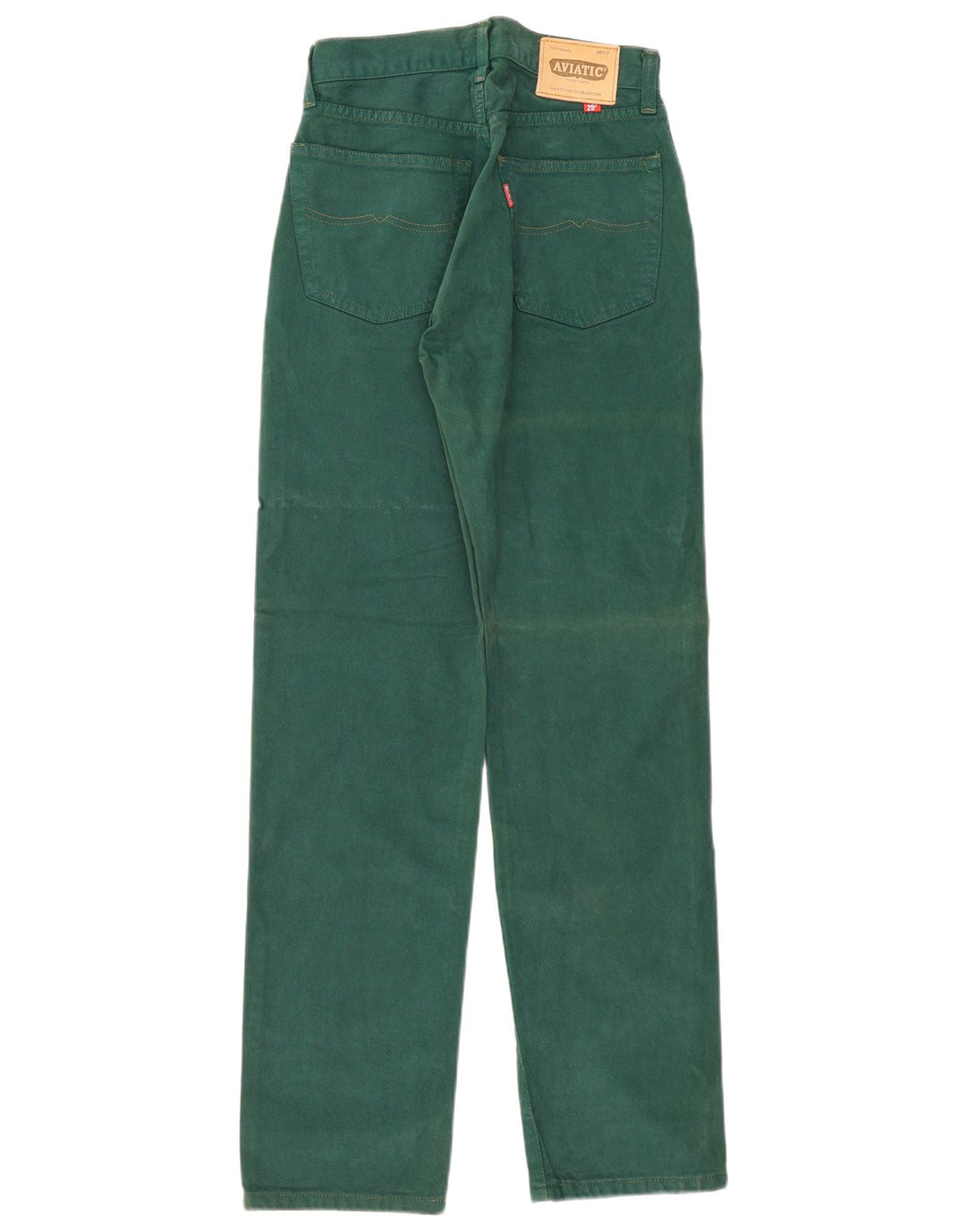 Jeans dritti a vita alta da donna Aviatic W29 L33 verdi