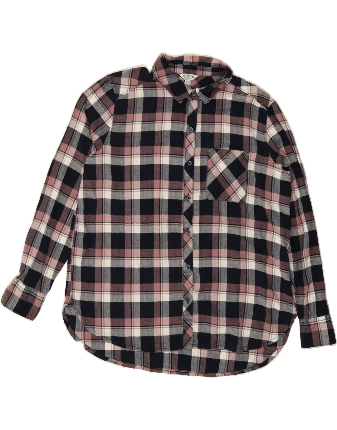 ORVIS Womens Flannel Shirt UK 18 XL Multicoloured Check Cotton Vintage Orvis and Second-Hand Orvis from Messina Hembry 
