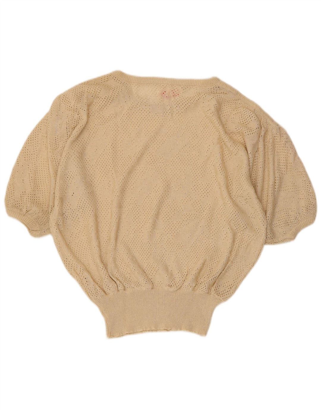 MONDI Womens Batwing Crew Neck Jumper Sweater EU 40 Medium Beige