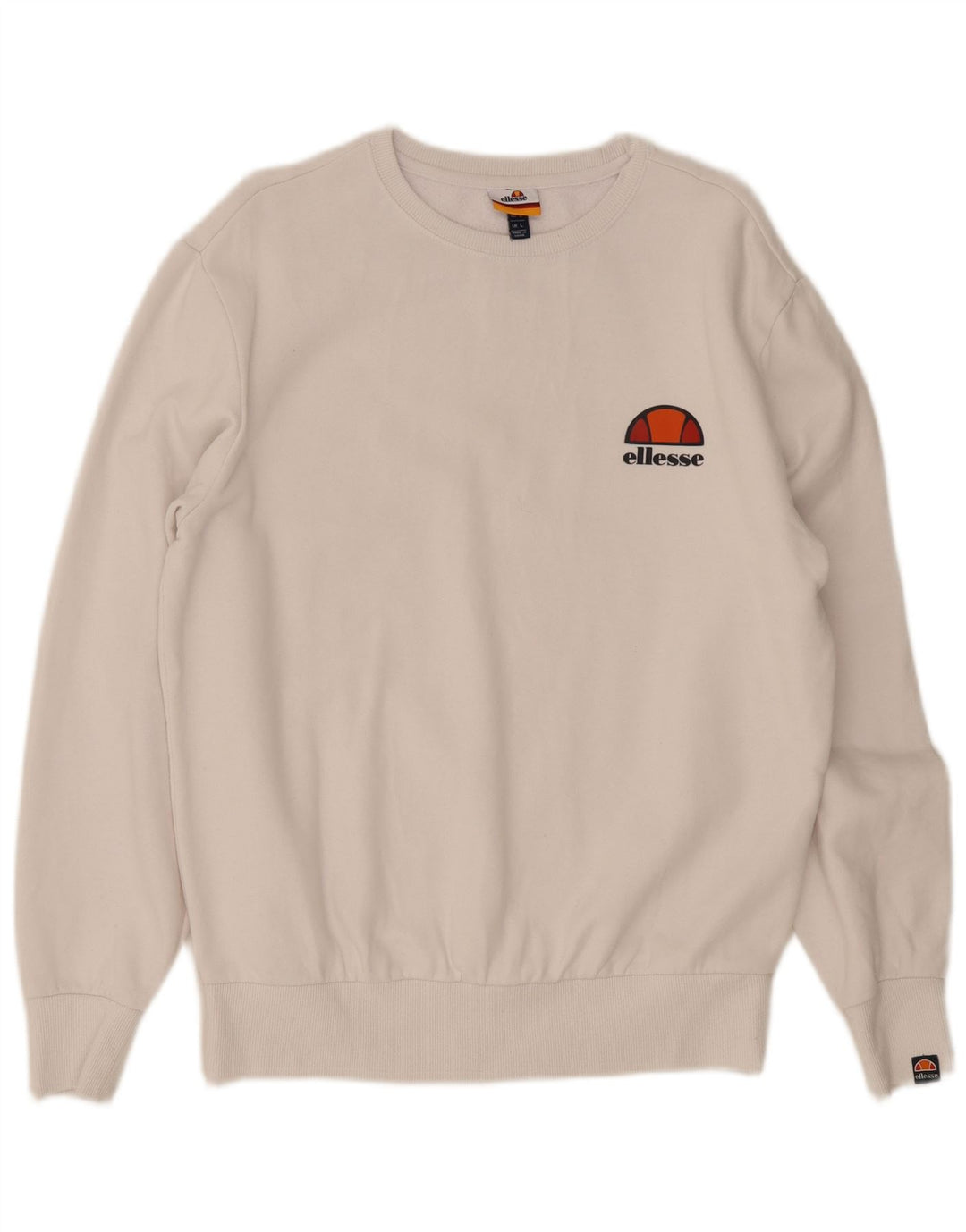 Felpa da uomo Ellesse Maglione grande cotone bianco