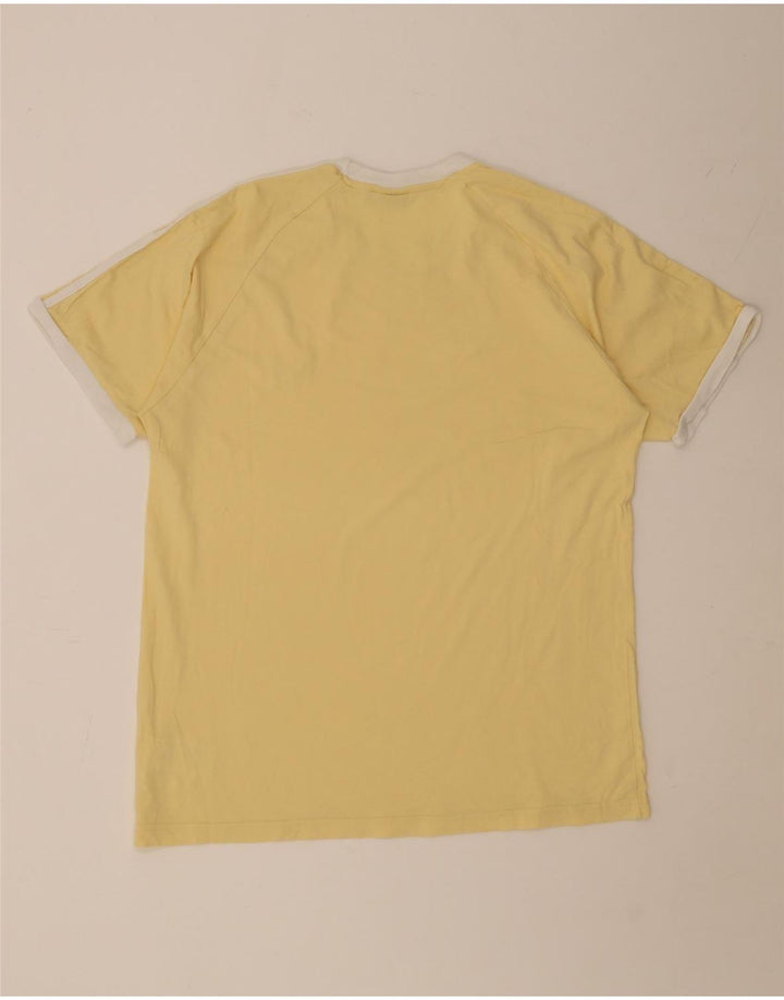 Maglietta Adidas da uomo Top Large in cotone giallo