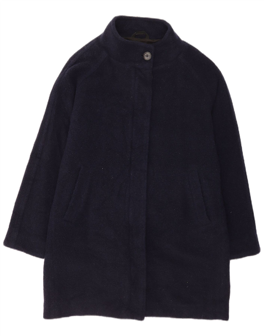 Cappotto ampio da donna Rohan UK 14 grande lana blu navy