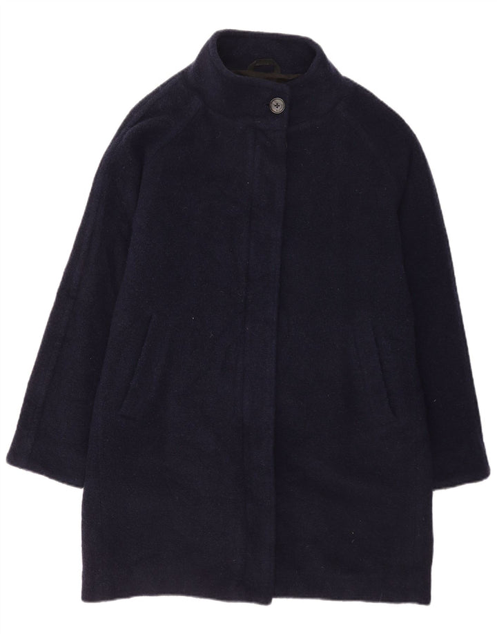 Cappotto ampio da donna Rohan UK 14 grande lana blu navy