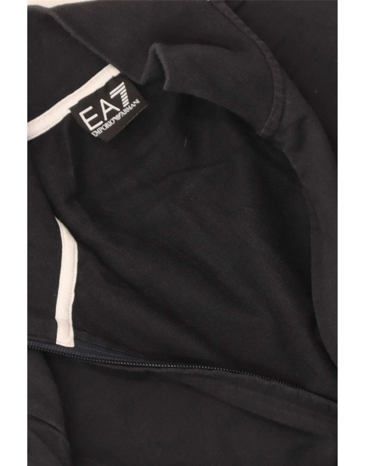 Giacca da ginnastica grafica da uomo Emporio Armani piccola nera