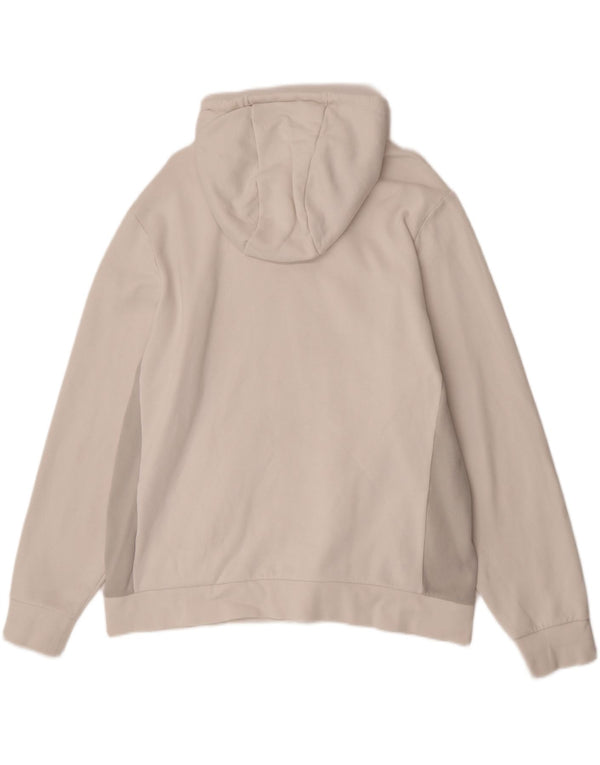 Felpa con cappuccio da uomo Lacoste taglia 7 2XL cotone color block bianco