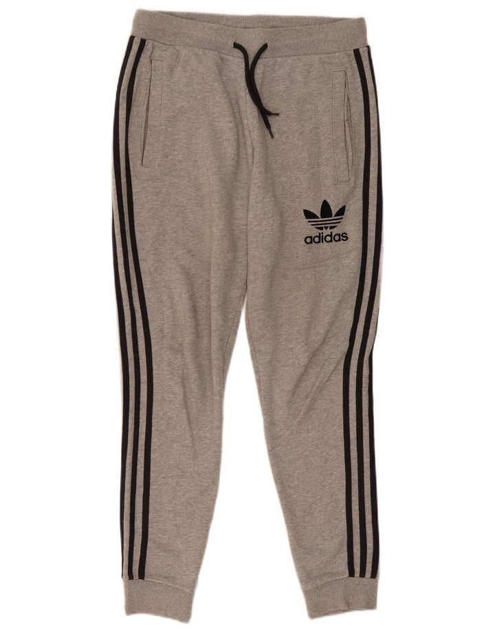 Pantaloni da tuta da uomo Adidas Joggers in cotone chiazzato grigio medio