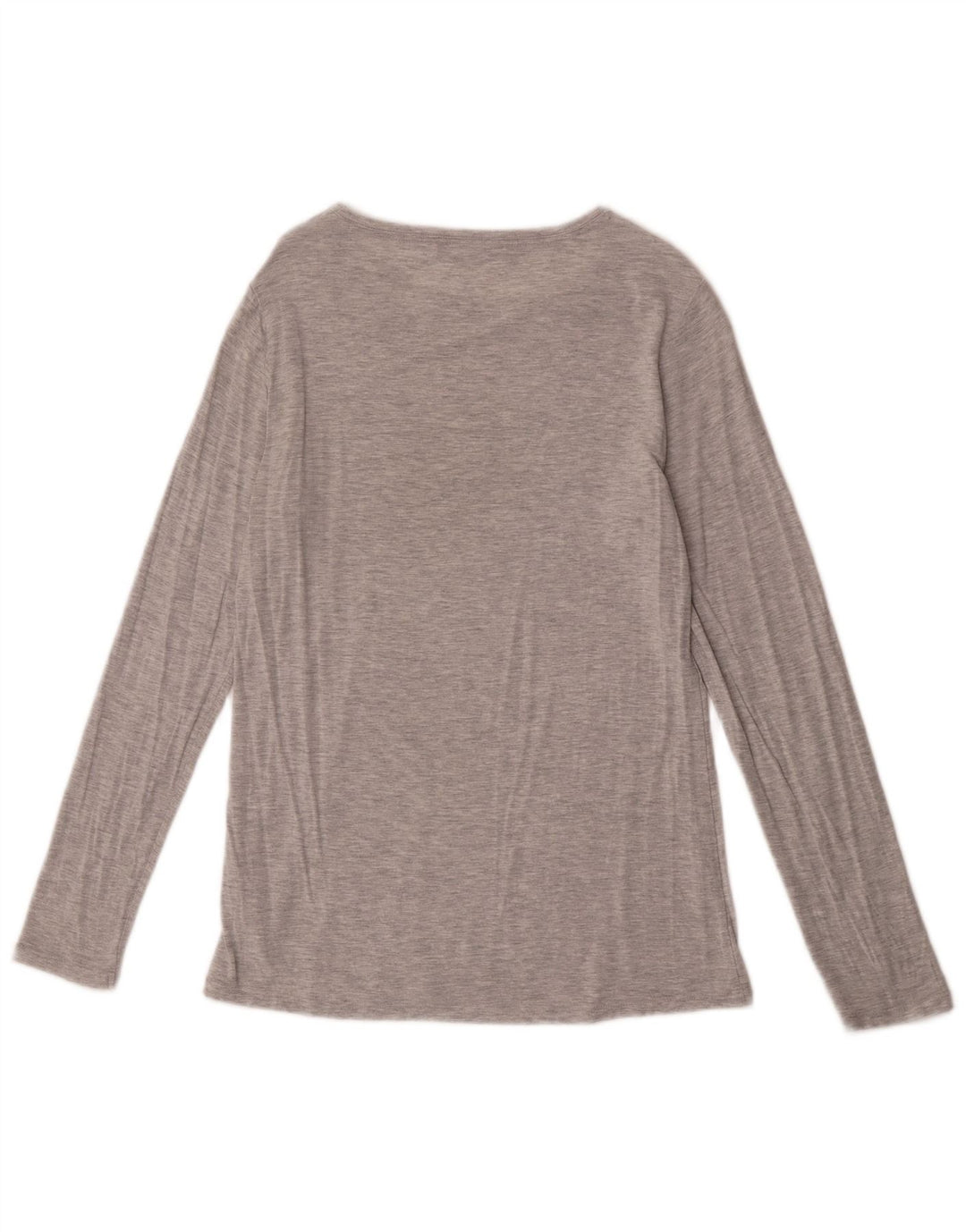 Top manica lunga da donna Marks & Spencer UK 14 grigio medio modal