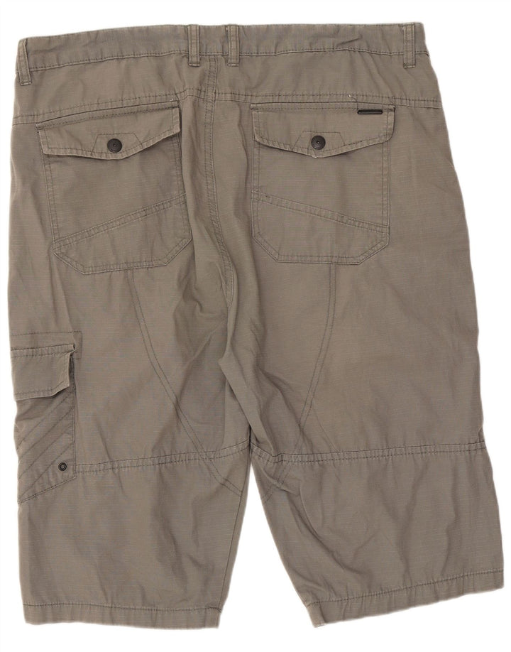 Pantaloncini cargo da uomo vestibilità regolare Pierre Cardin XL W38 cotone grigio