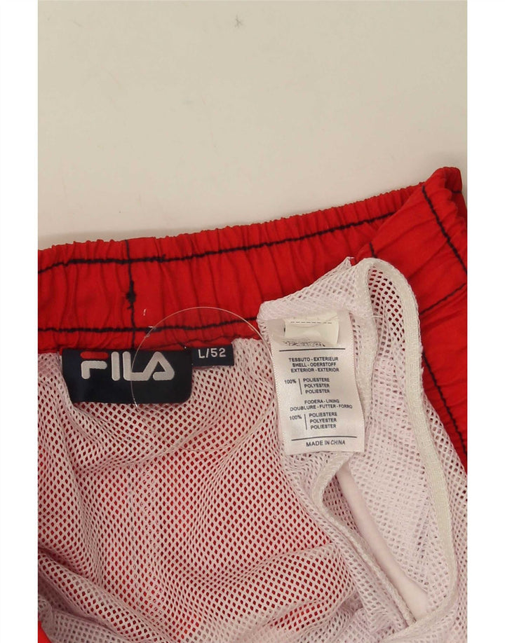 Pantaloncini da bagno da uomo Fila grandi in poliestere color block multicolore