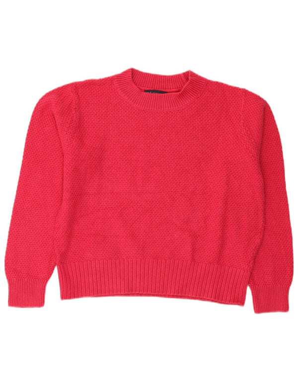 Maglione da donna Marks & Spencer corto con collo alto UK 14 grande rosa