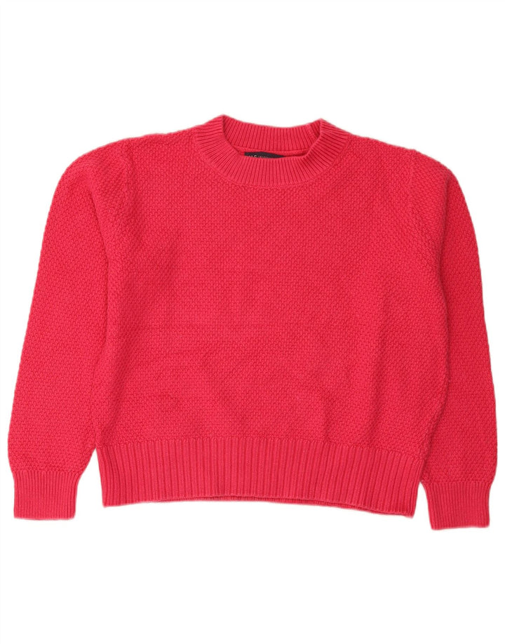 Maglione da donna Marks & Spencer corto con collo alto UK 14 grande rosa