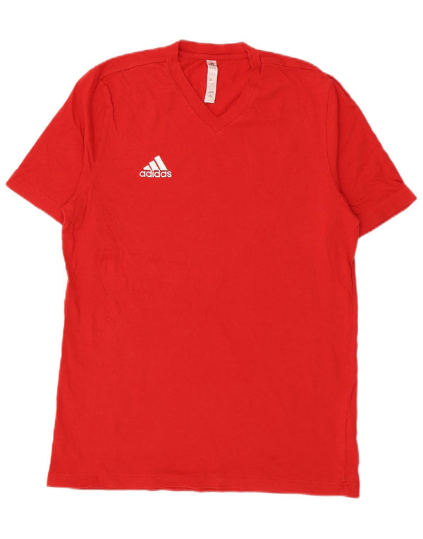 T-shirt da uomo Adidas Top in cotone rosso medio