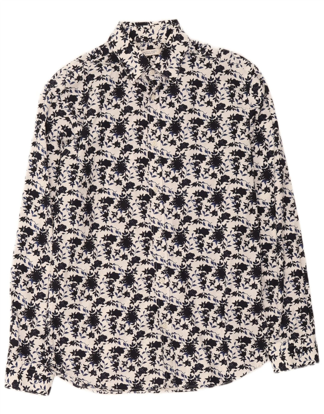 Camicia da uomo Jack & Jones in cotone floreale bianco medio