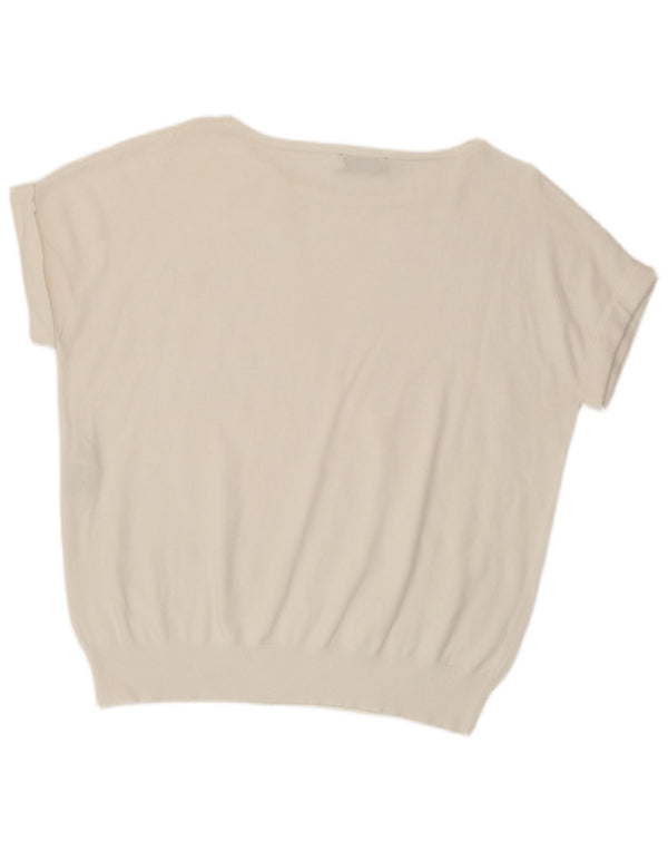 Top in camicetta ampia da donna MINT VELVET UK 12 Poliammide bianco medio
