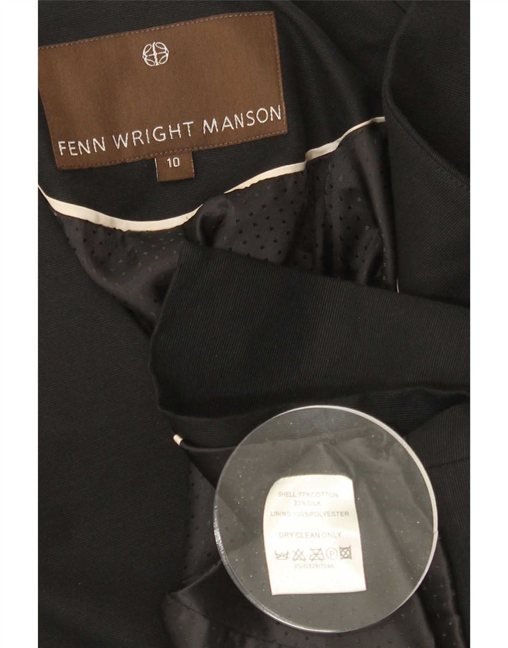 Giacca Bolero aperta da donna Fenn Wright Manson UK 10 piccola in cotone nero