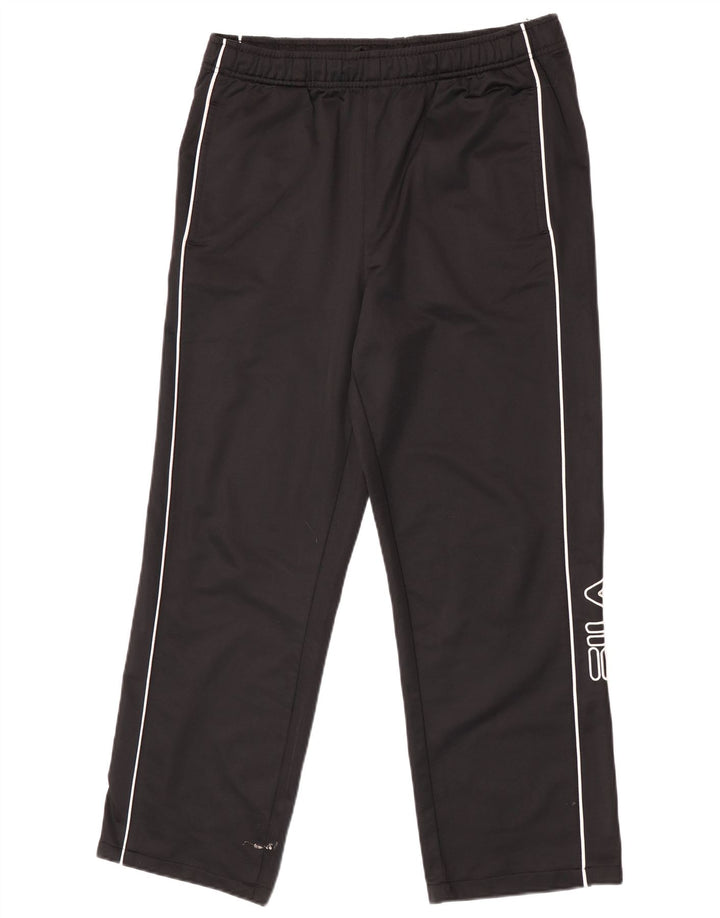 Pantaloni da tuta grafica da uomo Fila in poliestere a righe nere medie