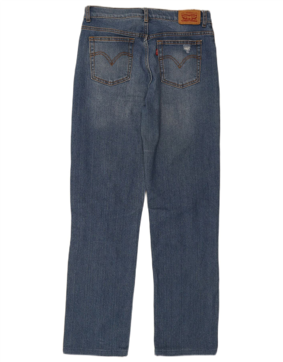 Jeans dritti effetto invecchiato Low Pro da donna Levi's W28 L28 Blu