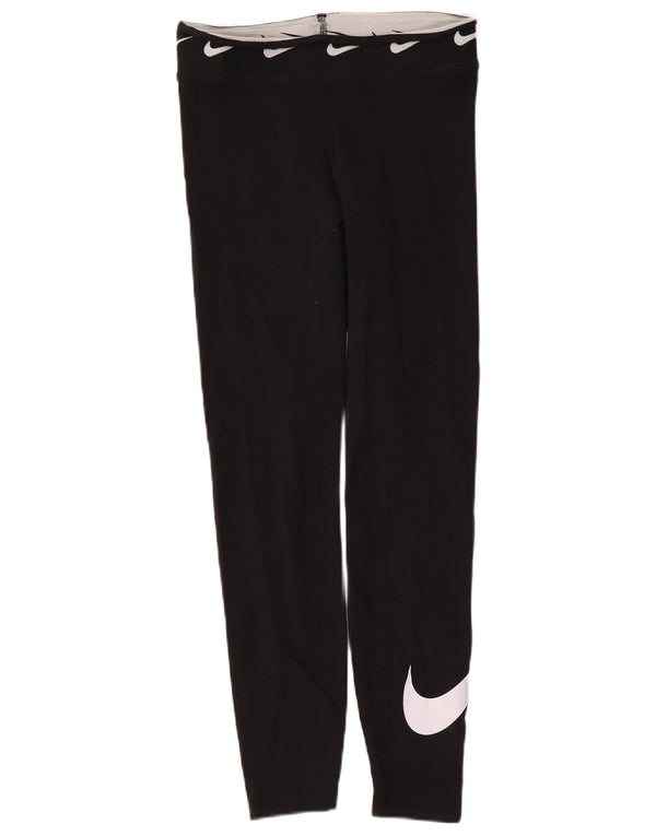 Leggings grafici da donna Nike UK 10 piccoli cotone nero