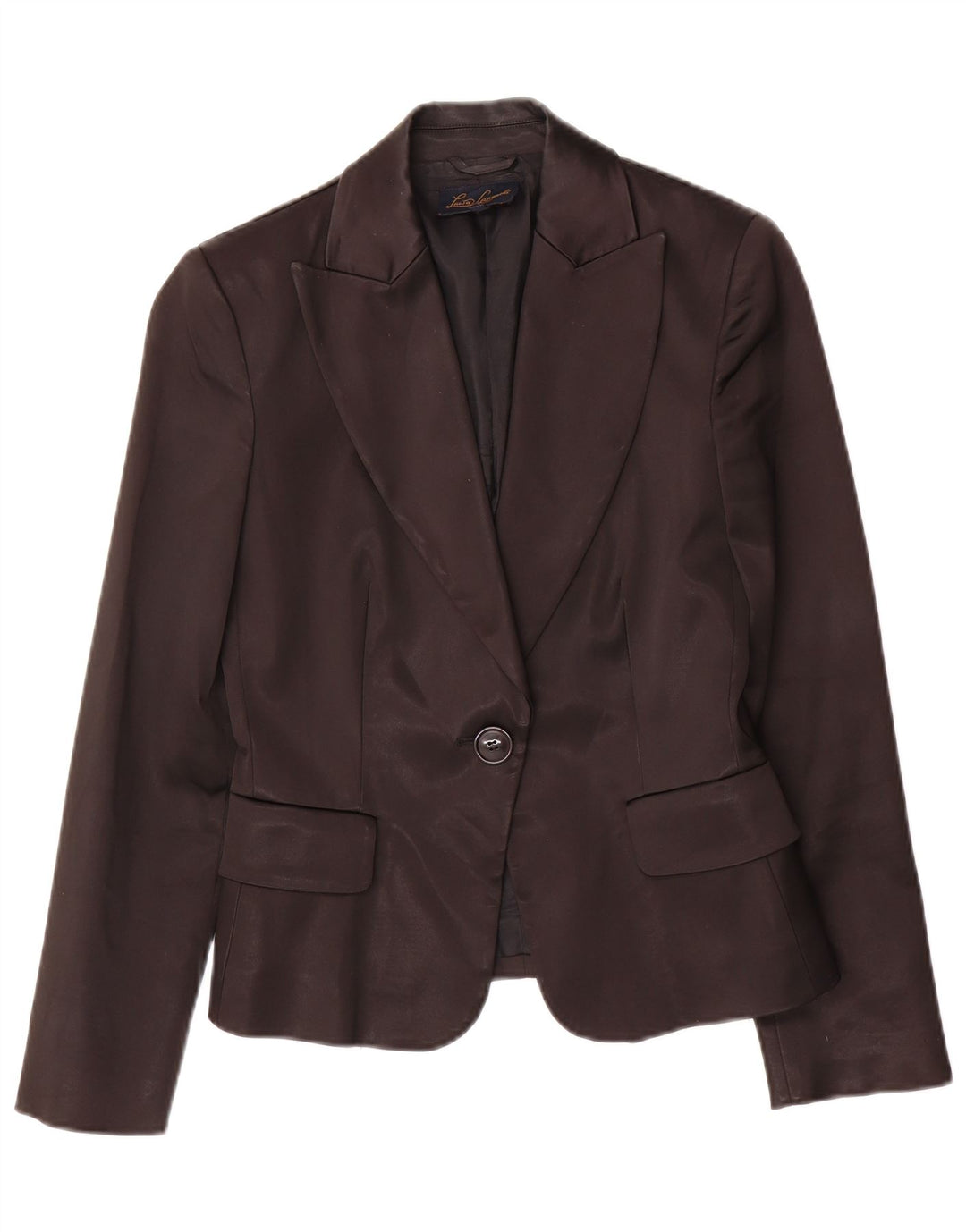 Giacca Blazer a 1 Bottone da Donna Luisa Spagnoli IT 42 Acetato Nero Medio