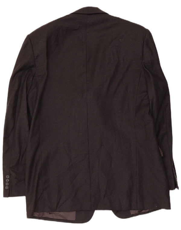 Giacca blazer da uomo a 3 bottoni Burberrys IT 52 grande lana nera