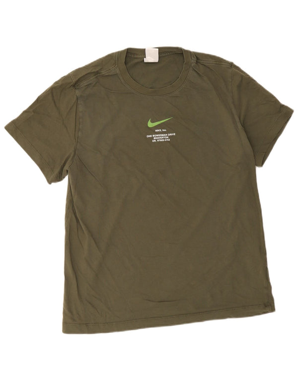 Nike Uomo Belgio 1992-1994 T-shirt grafica Home Top Large in cotone kaki