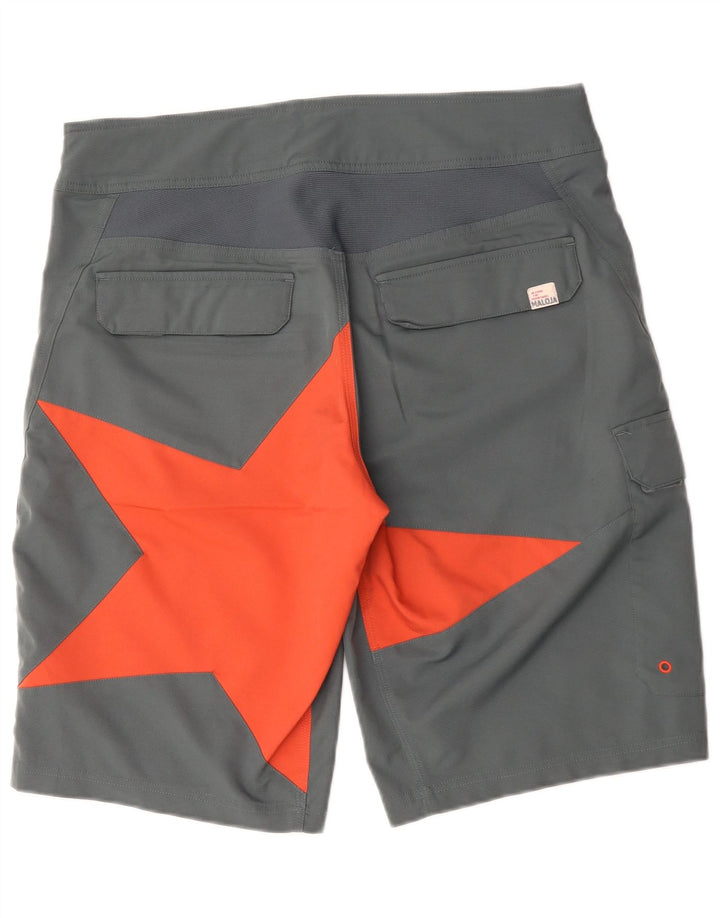 Pantaloncini cargo grafici da uomo Maloja grandi W36 poliestere grigio